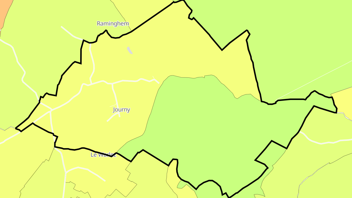 Carte des prix de l'immobilier Journy