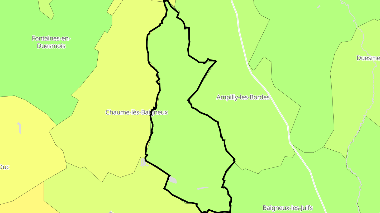 Carte des prix de l'immobilier Jours-lès-Baigneux