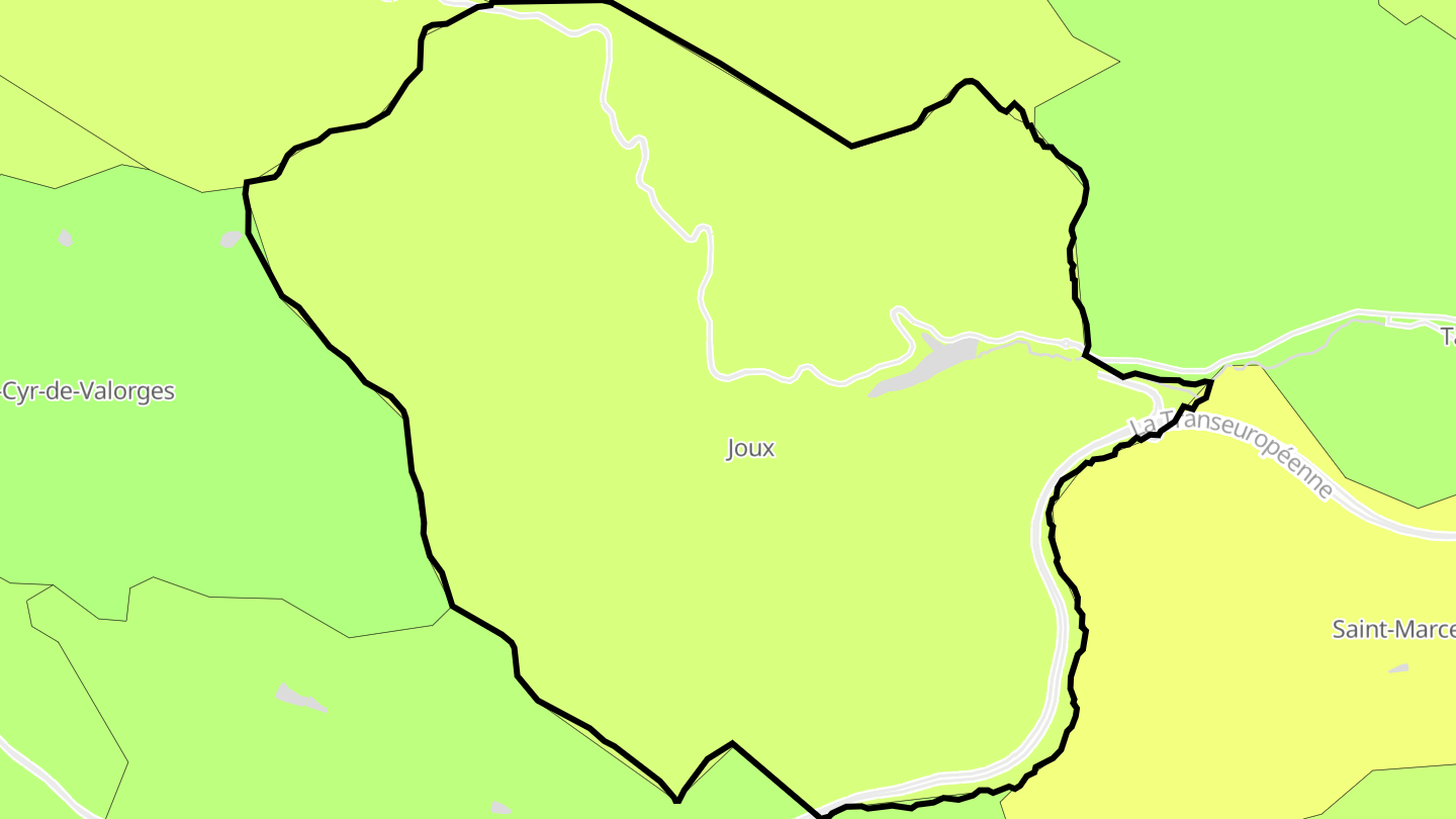 Carte des prix de l'immobilier Joux