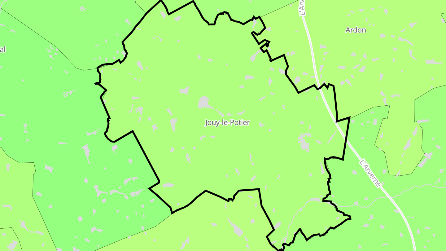 Carte des prix de l'immobilier Jouy-le-Potier