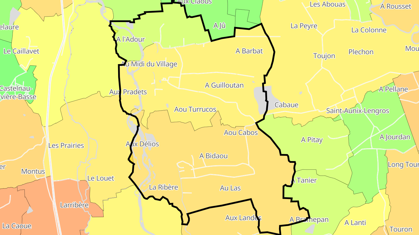 Carte des prix de l'immobilier Jû-Belloc