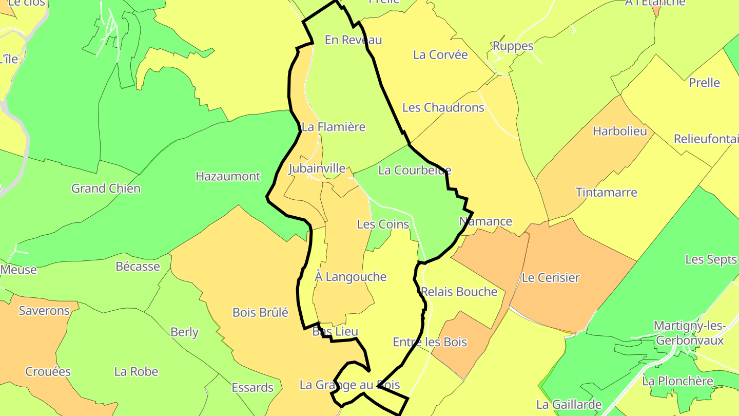 Carte des prix de l'immobilier Jubainville