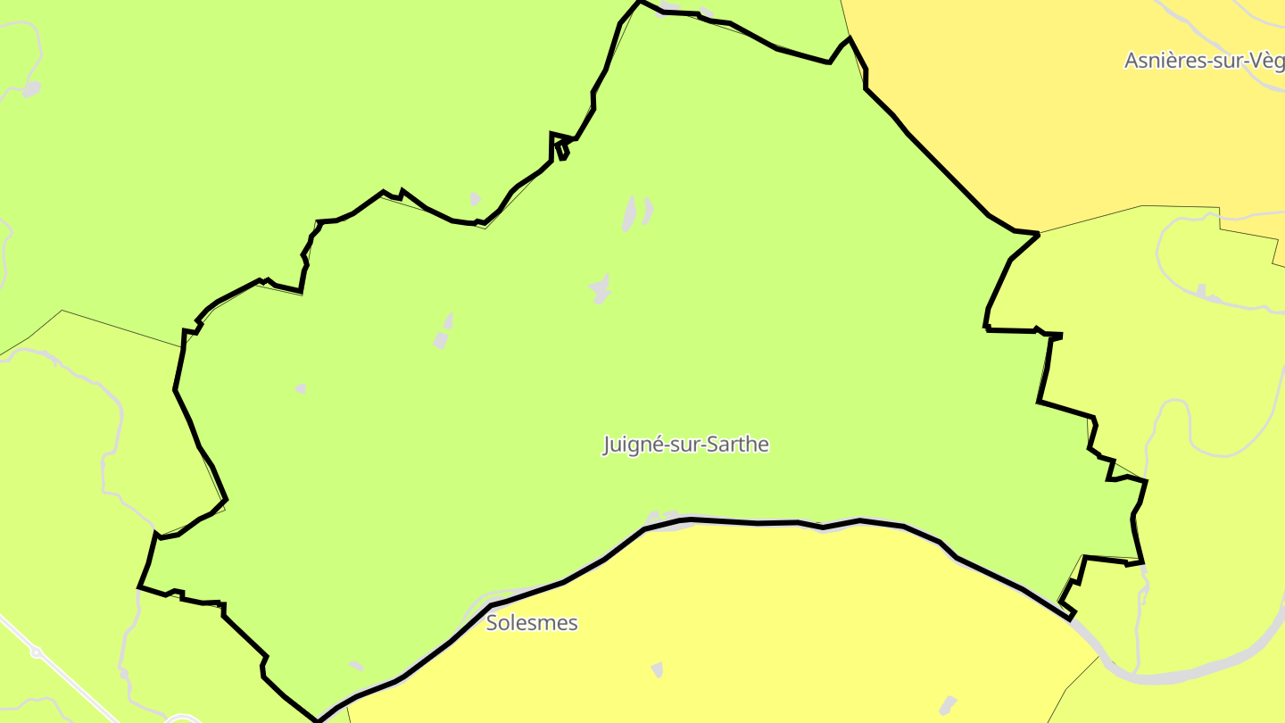Carte des prix de l'immobilier Juigné-sur-Sarthe
