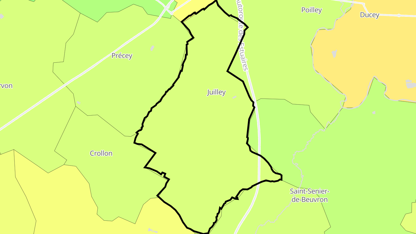 Carte des prix de l'immobilier Juilley