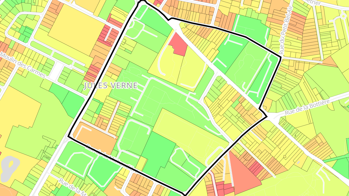 Carte des prix de l'immobilier Jules Verne