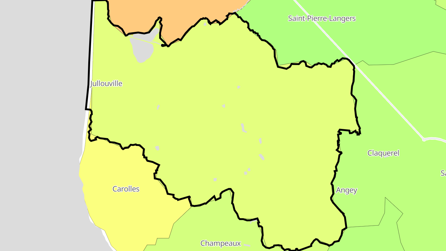 Carte des prix de l'immobilier Jullouville