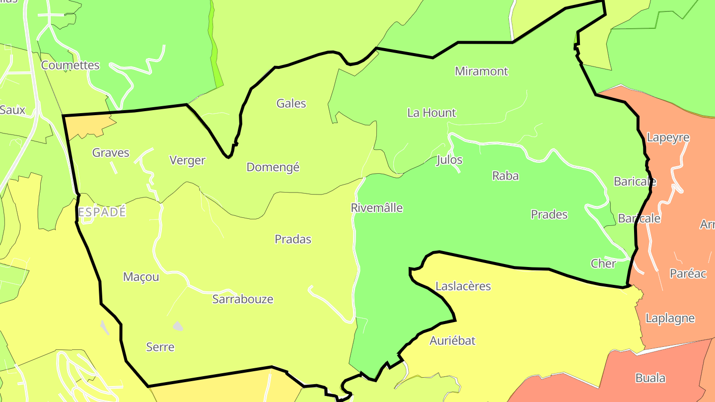 Carte des prix de l'immobilier Julos