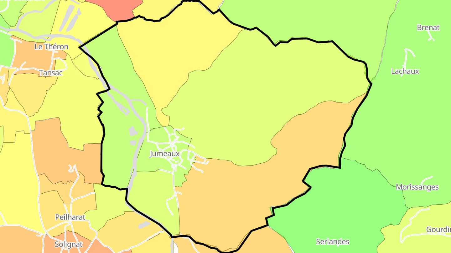 Carte des prix de l'immobilier Jumeaux