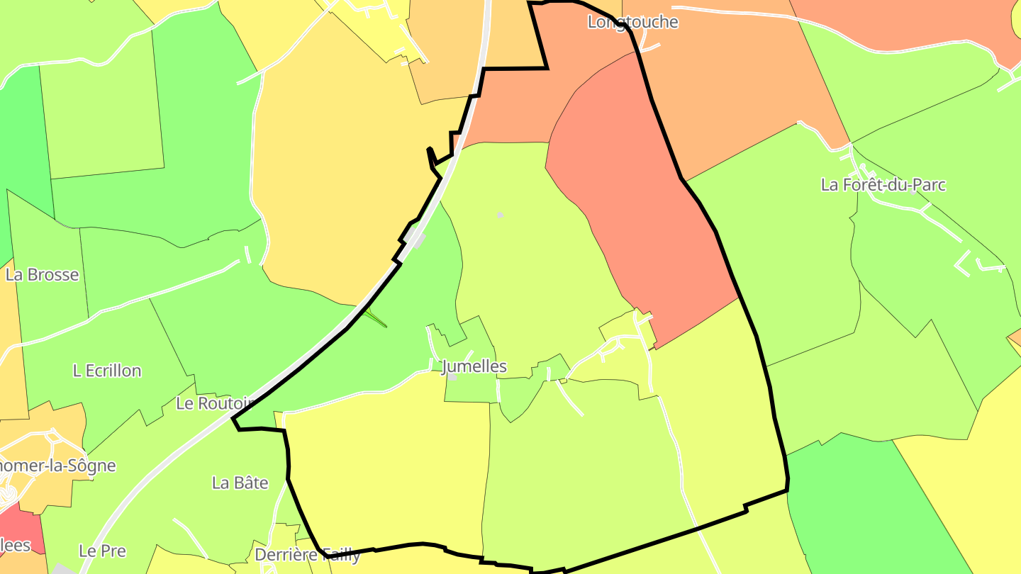 Carte des prix de l'immobilier Jumelles