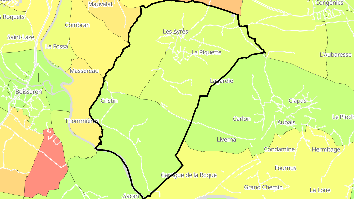 Carte des prix de l'immobilier Junas