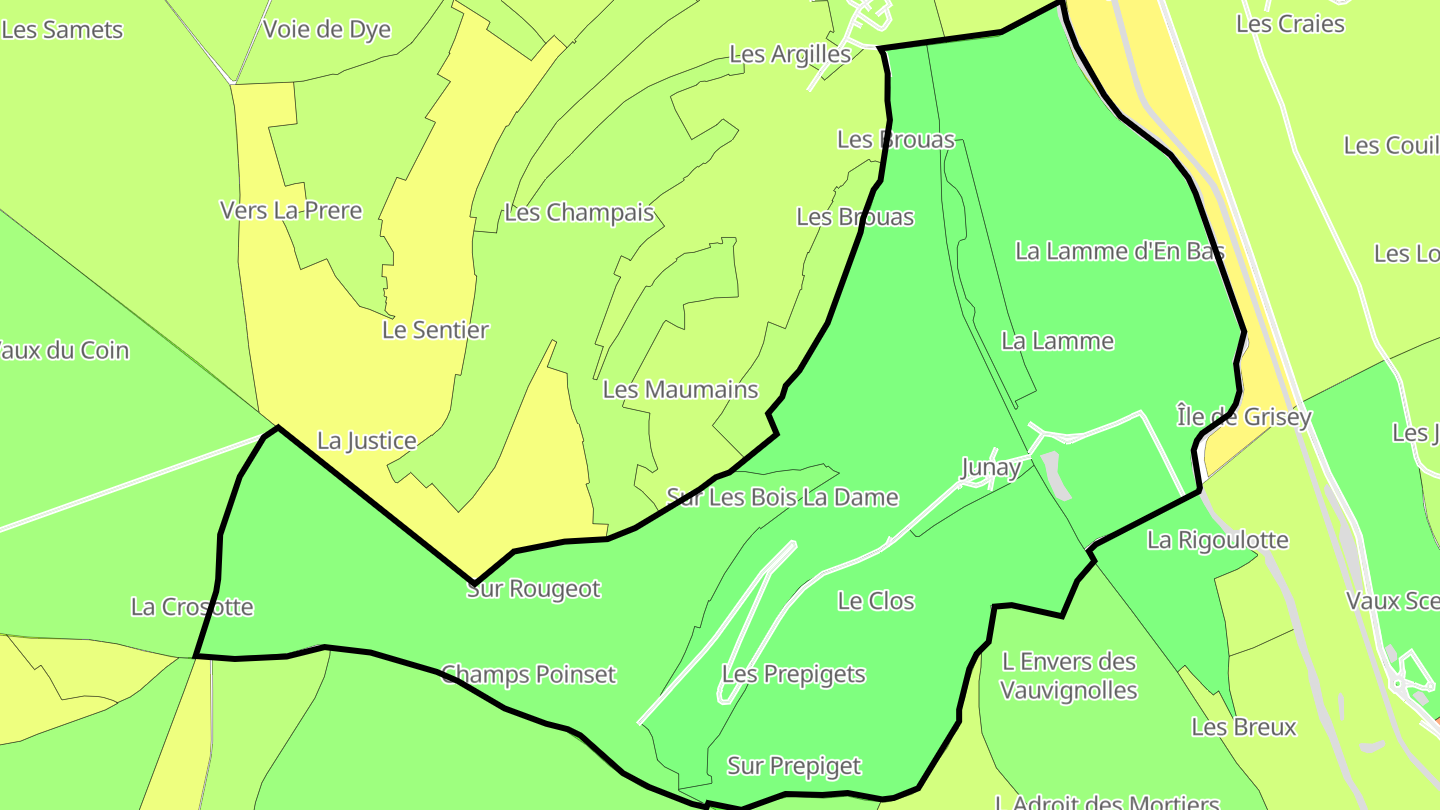 Carte des prix de l'immobilier Junay