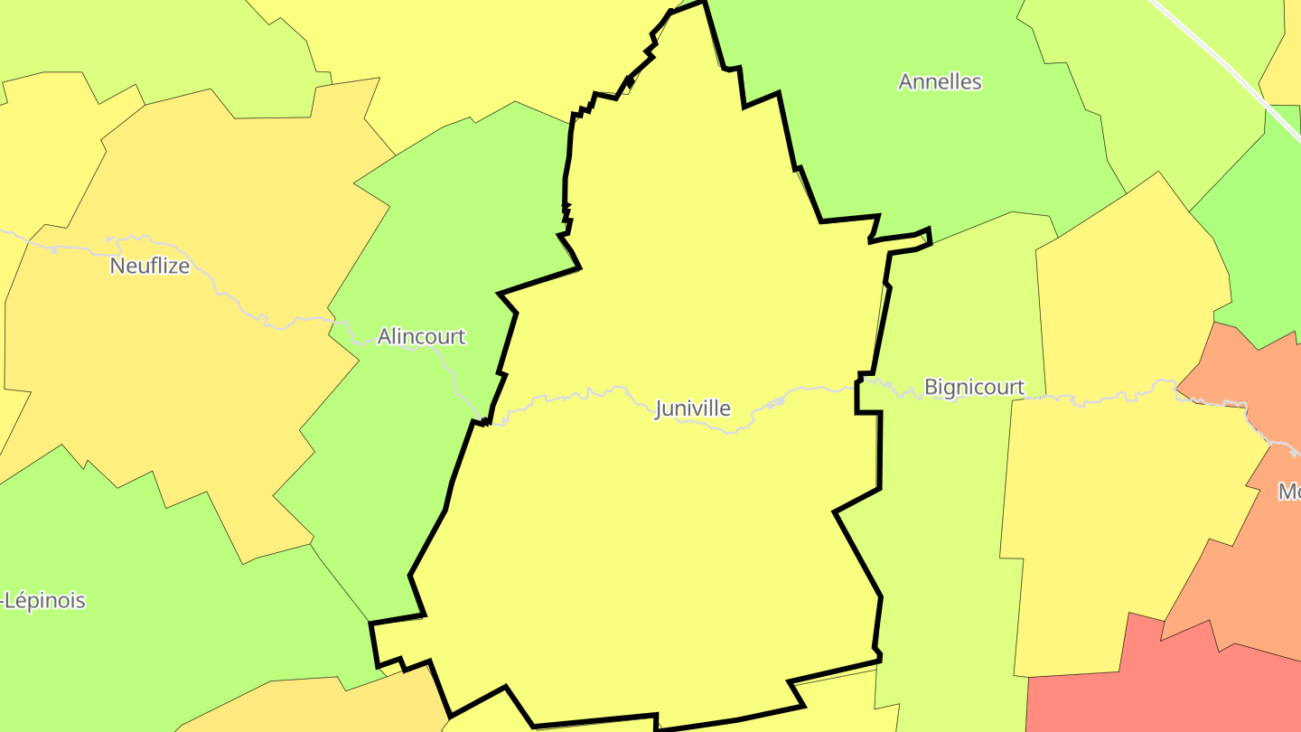 Carte des prix de l'immobilier Juniville