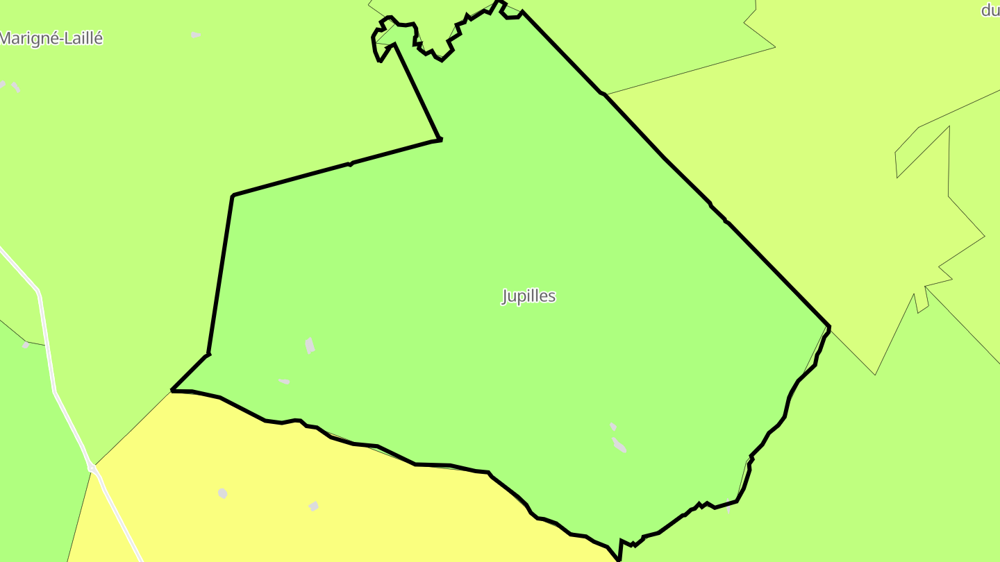 Carte des prix de l'immobilier Jupilles