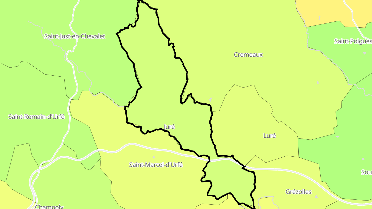 Carte des prix de l'immobilier Juré