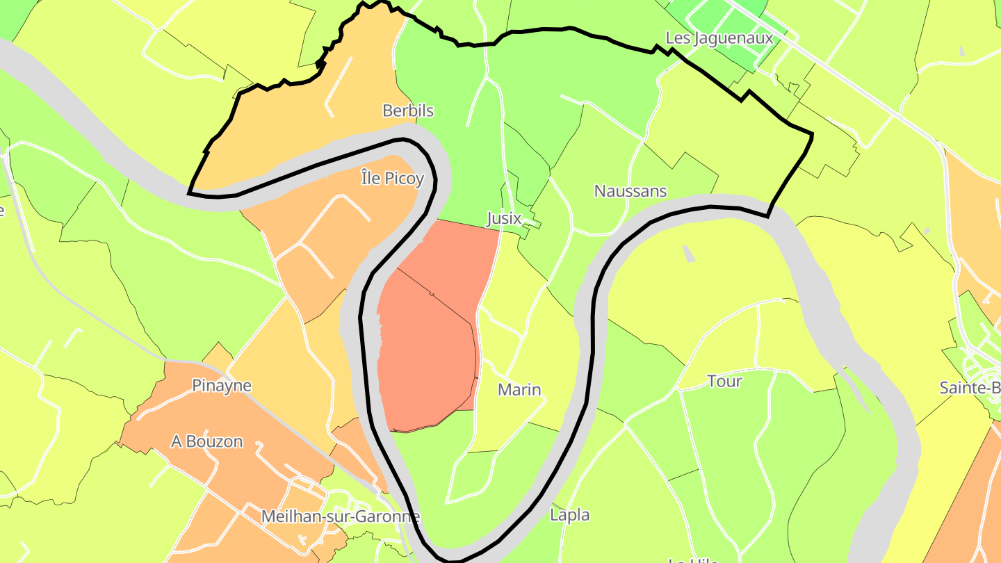 Carte des prix de l'immobilier Jusix