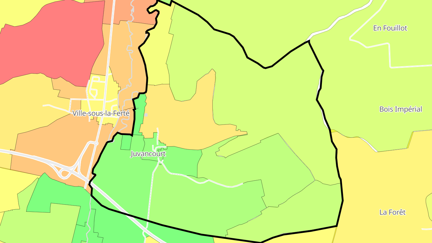 Carte des prix de l'immobilier Juvancourt