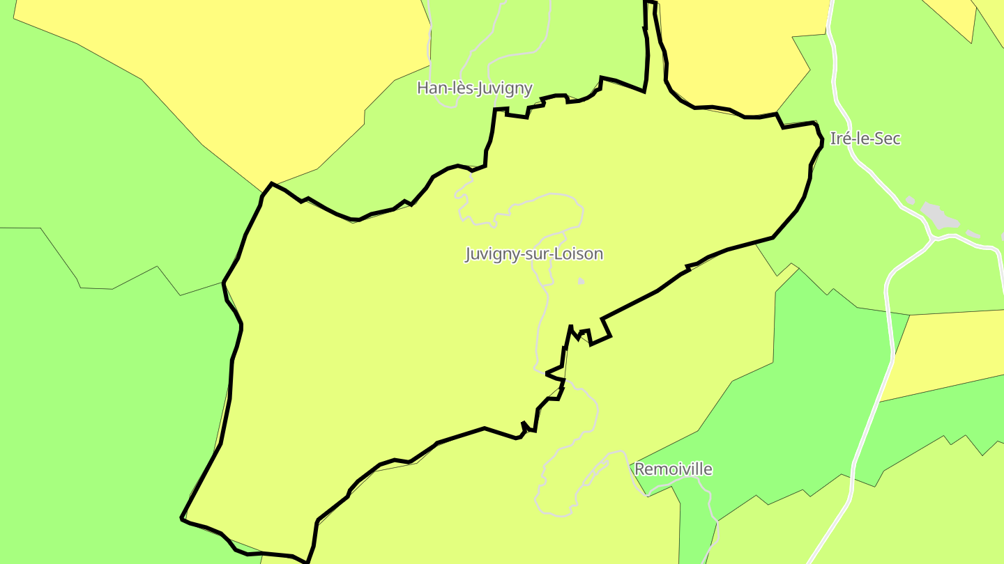 Carte des prix de l'immobilier Juvigny-sur-Loison