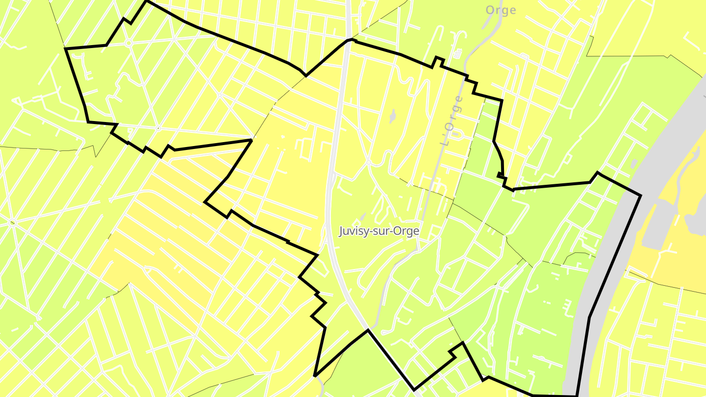 Carte des prix de l'immobilier Juvisy-sur-Orge