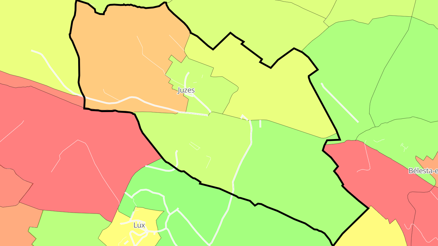 Carte des prix de l'immobilier Juzes
