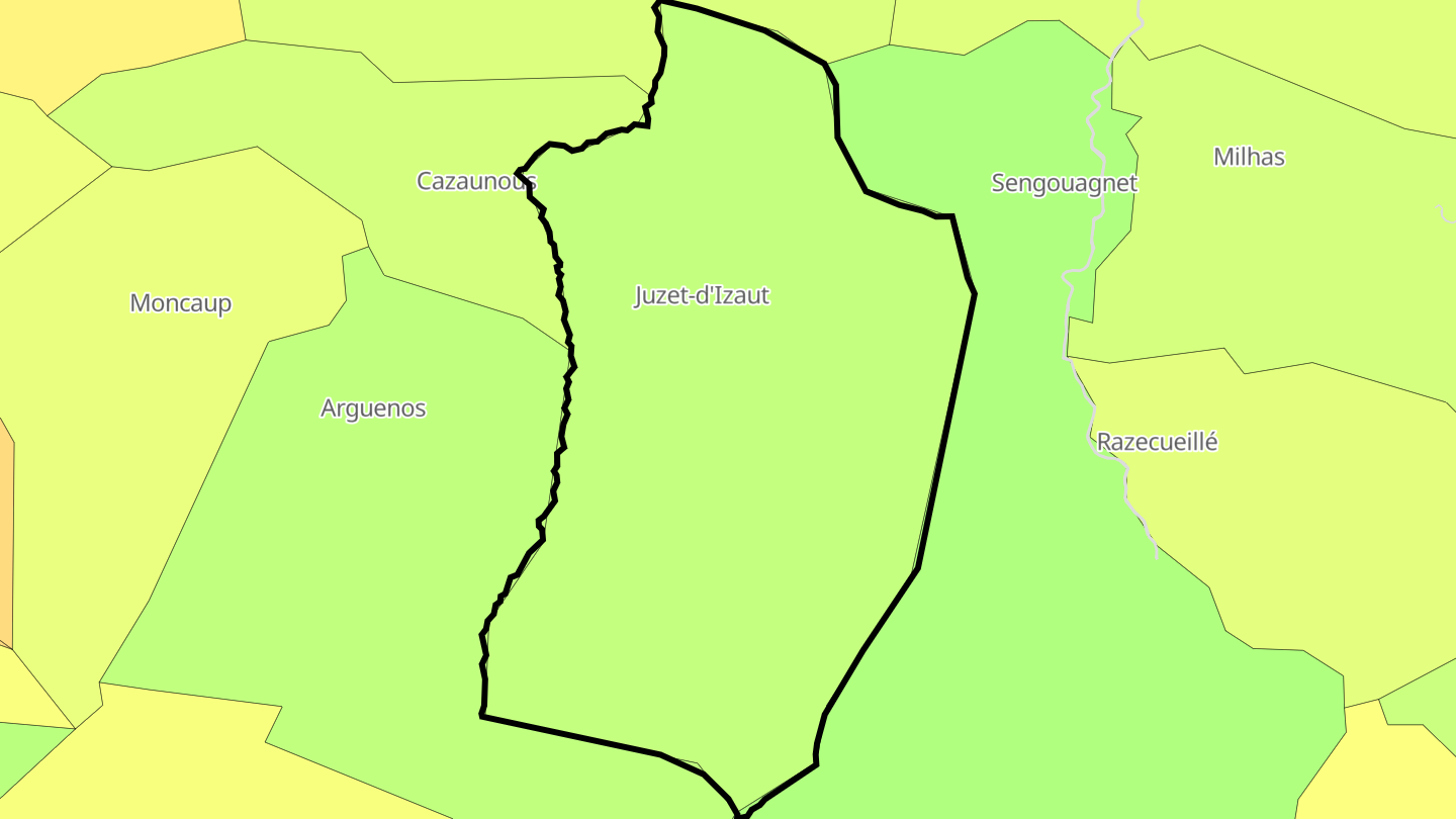 Carte des prix de l'immobilier Juzet-d'Izaut