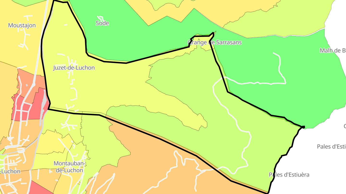 Carte des prix de l'immobilier Juzet-de-Luchon