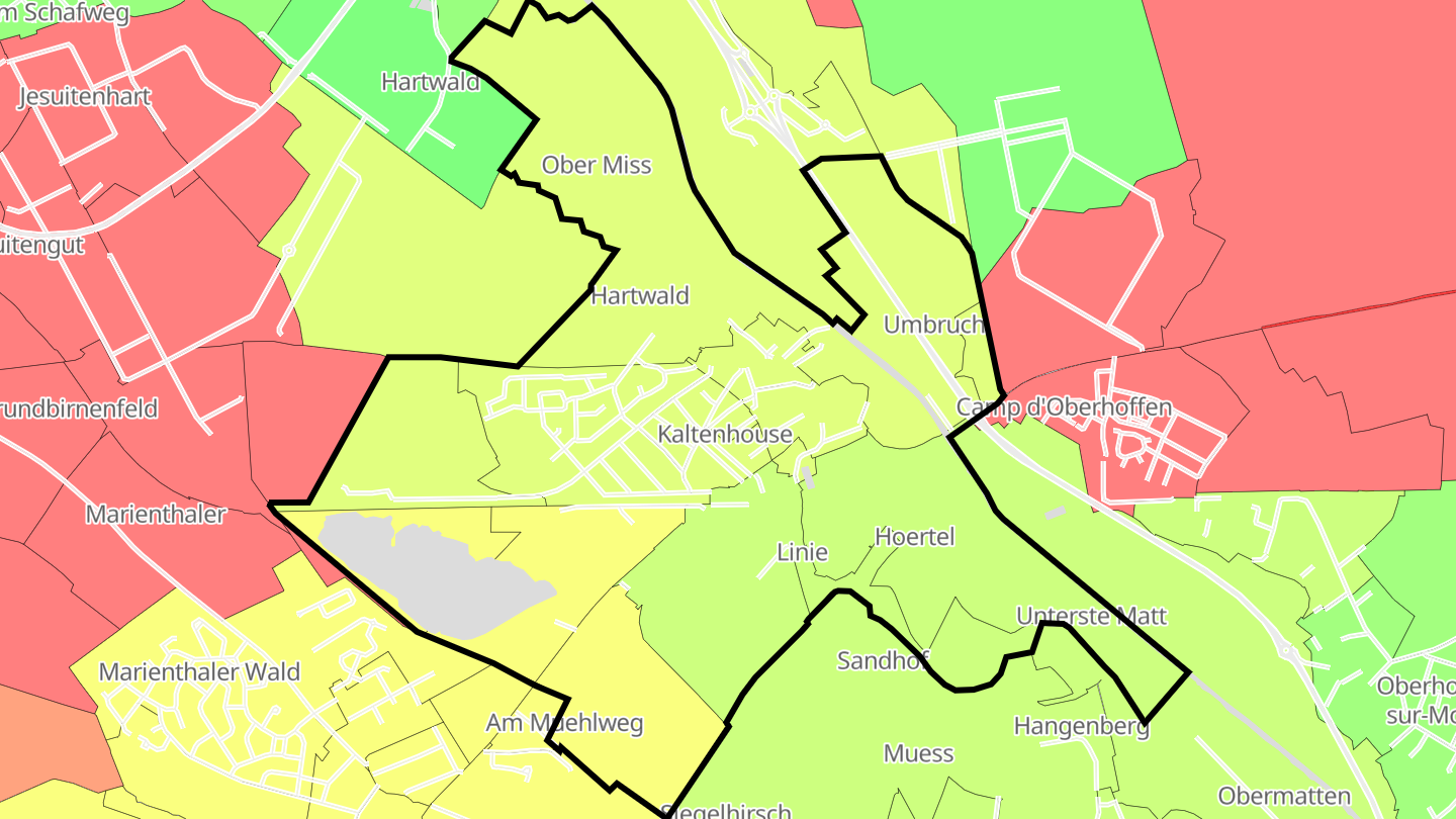 Carte des prix de l'immobilier Kaltenhouse