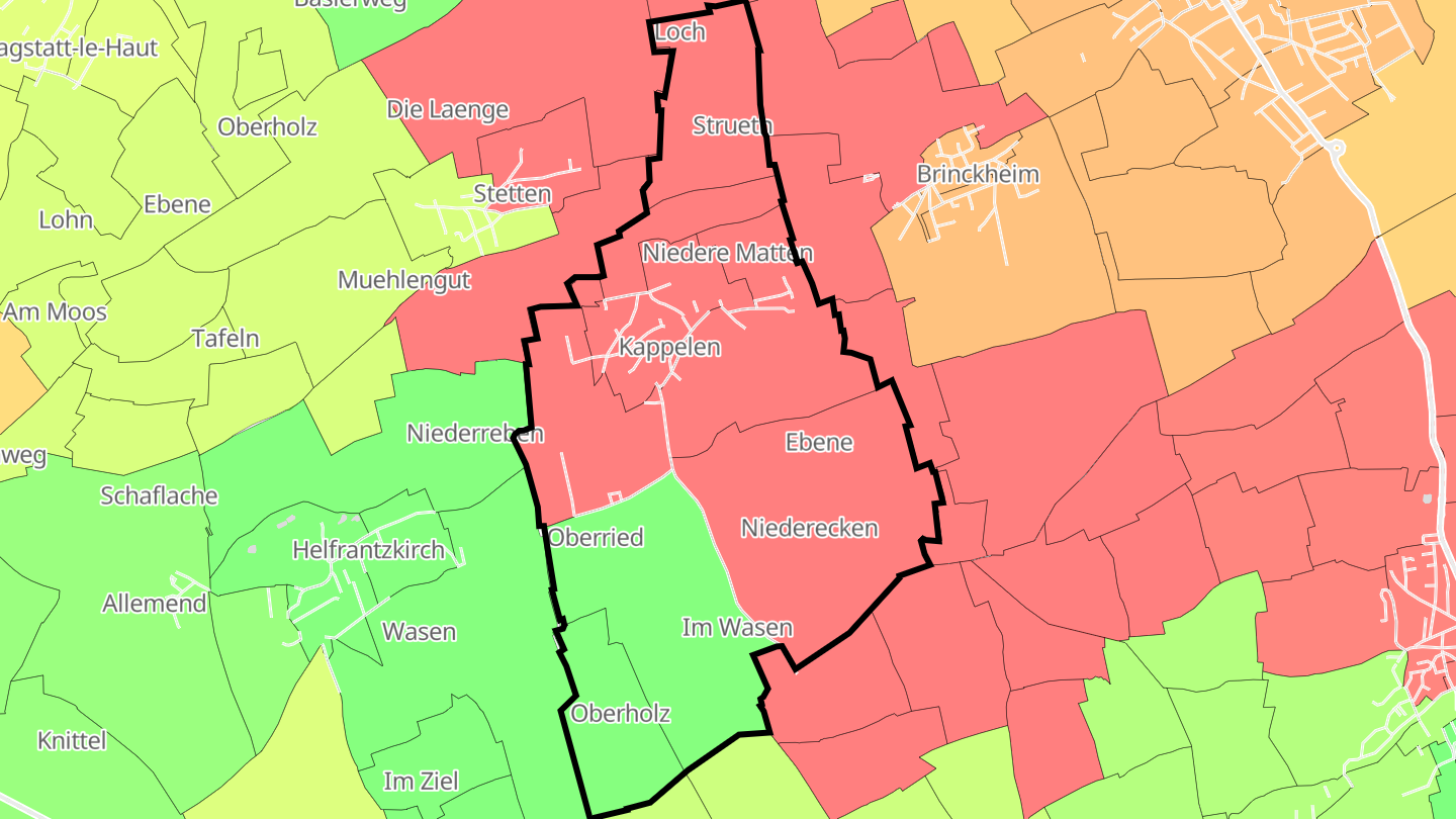 Carte des prix de l'immobilier Kappelen