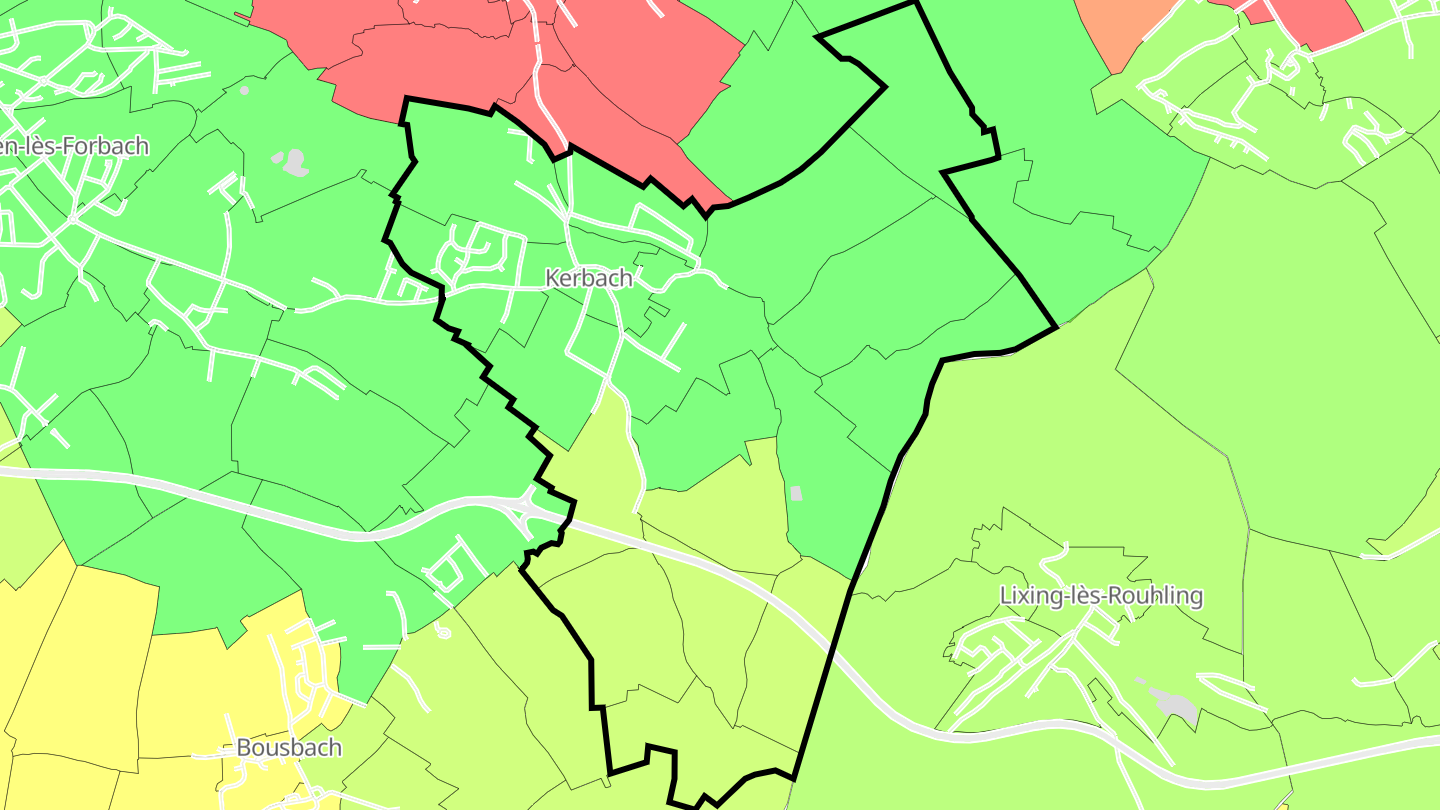 Carte des prix de l'immobilier Kerbach