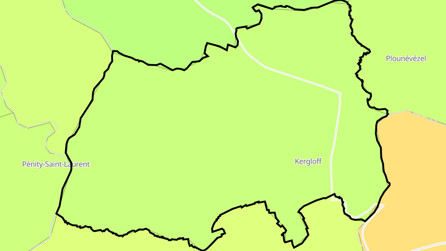 Carte des prix de l'immobilier Kergloff