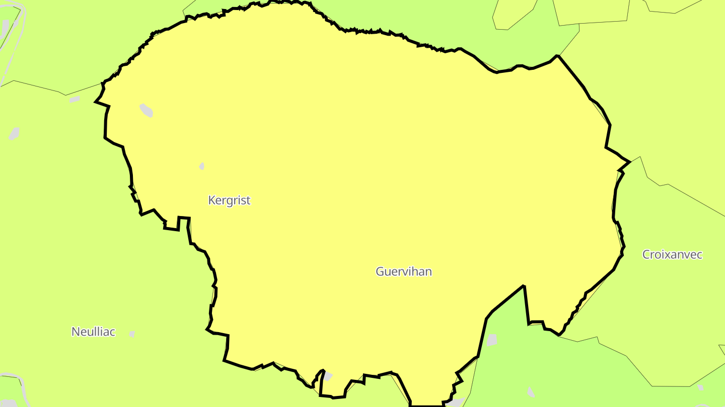 Carte des prix de l'immobilier Kergrist