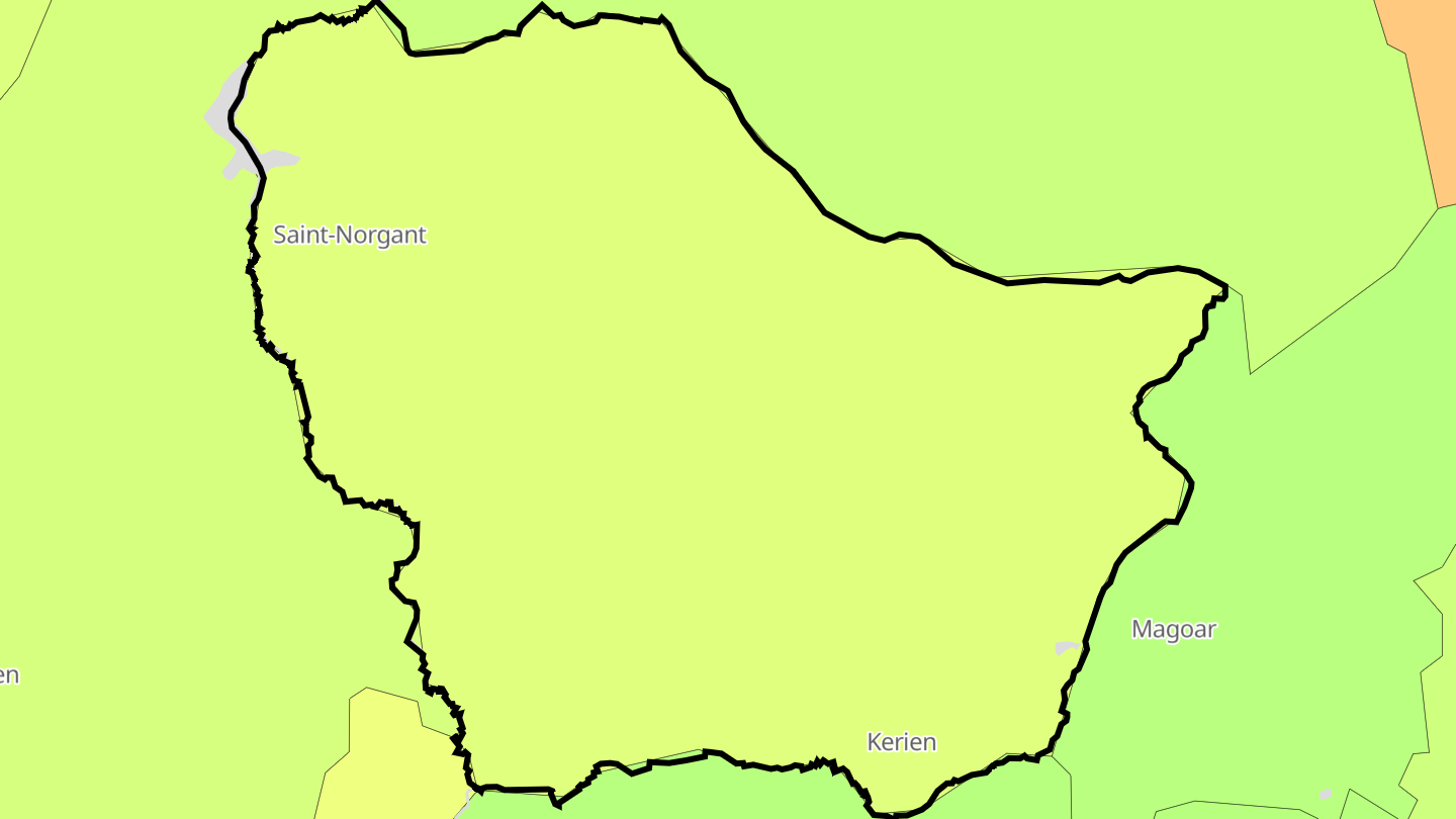 Carte des prix de l'immobilier Kerien