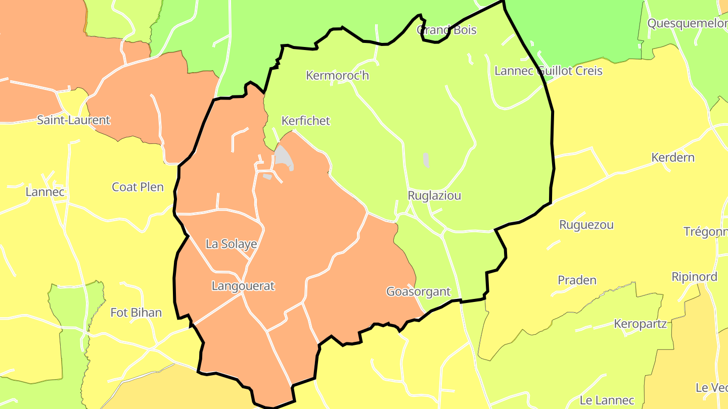 Carte des prix de l'immobilier Kermoroc'h