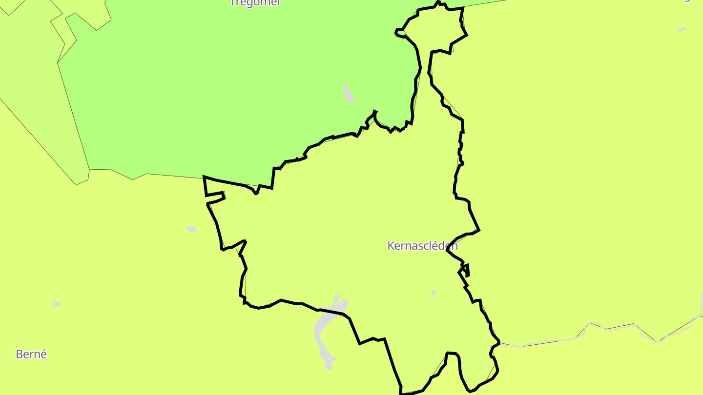 Carte des prix de l'immobilier Kernascléden