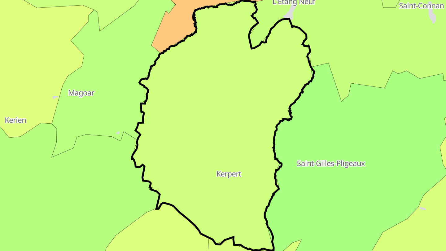 Carte des prix de l'immobilier Kerpert
