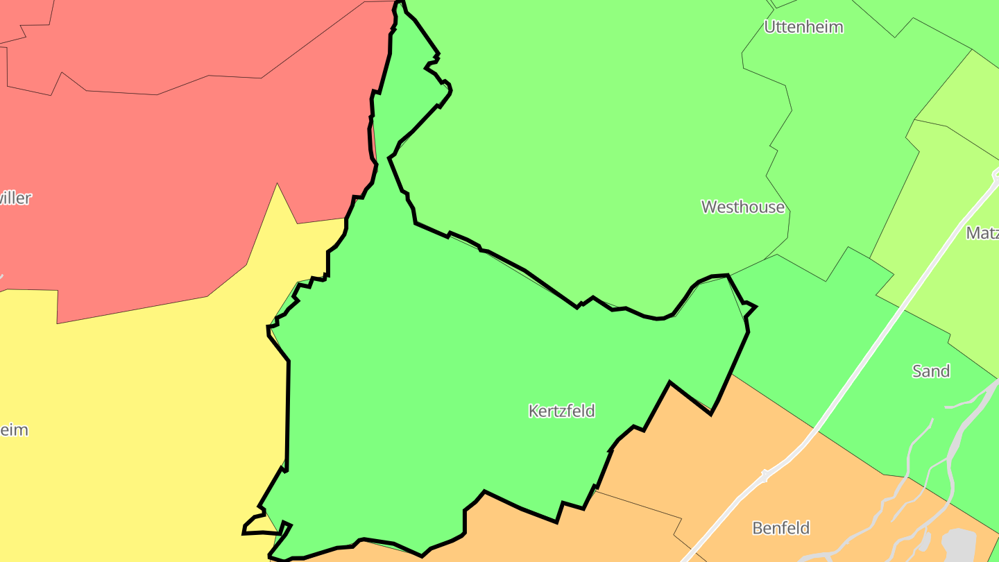 Carte des prix de l'immobilier Kertzfeld