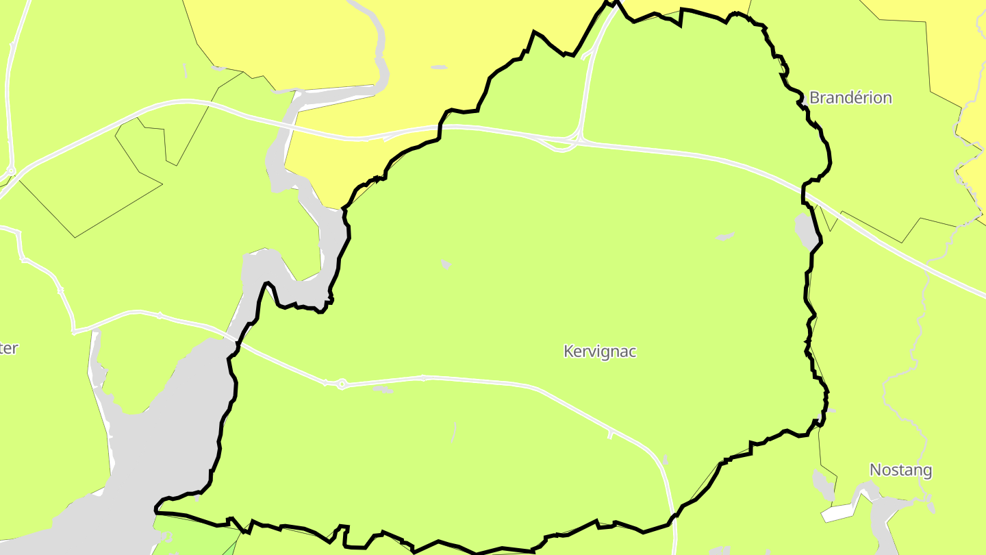 Carte des prix de l'immobilier Kervignac