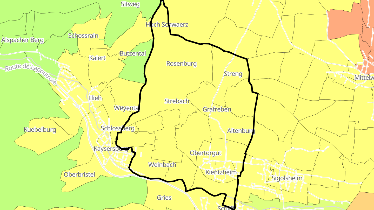 Carte des prix de l'immobilier Kientzheim