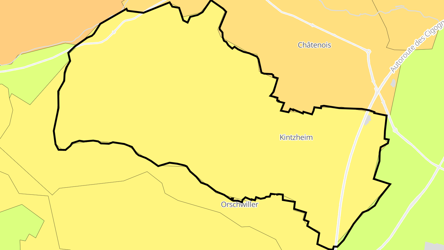 Carte des prix de l'immobilier Kintzheim