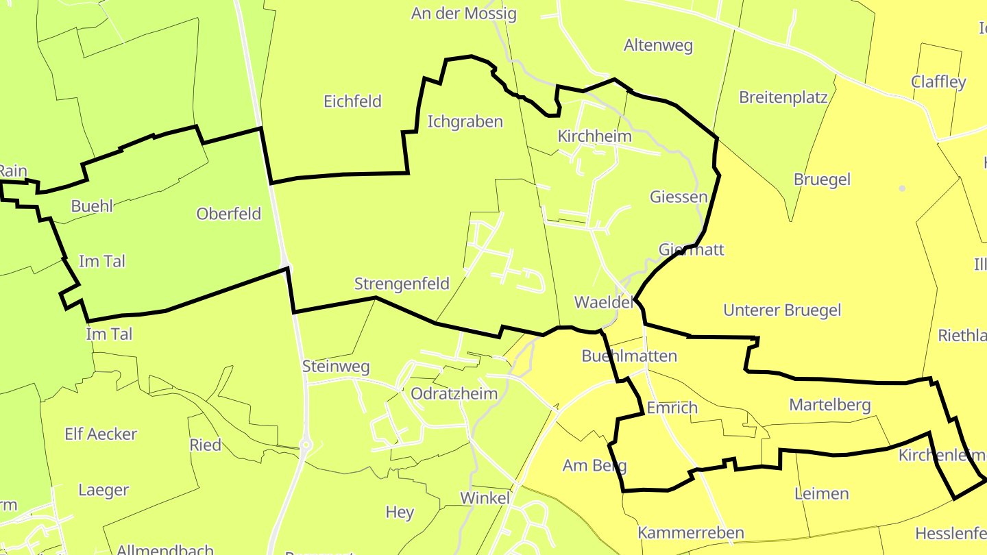 Carte des prix de l'immobilier Kirchheim