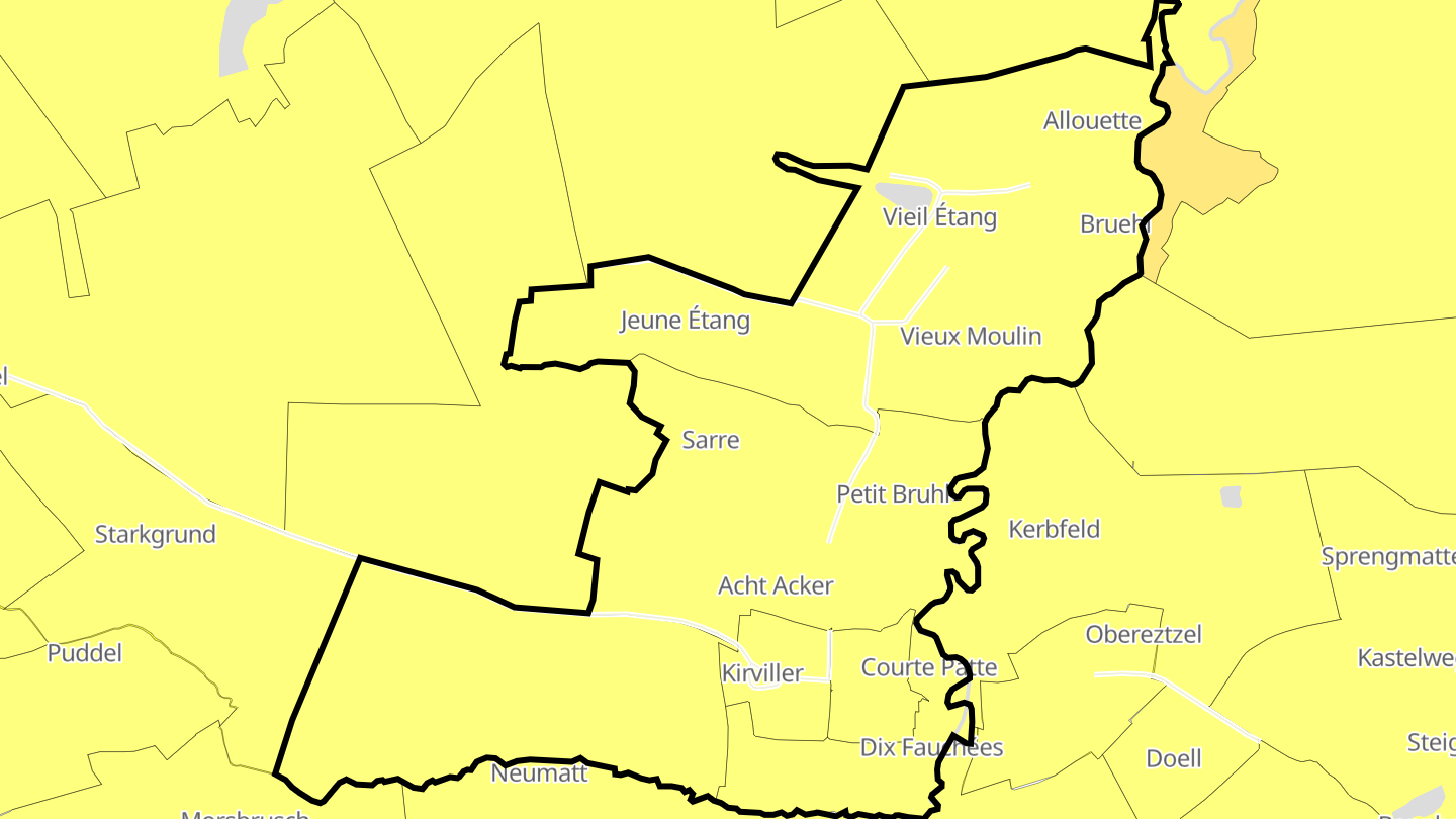 Carte des prix de l'immobilier Kirviller