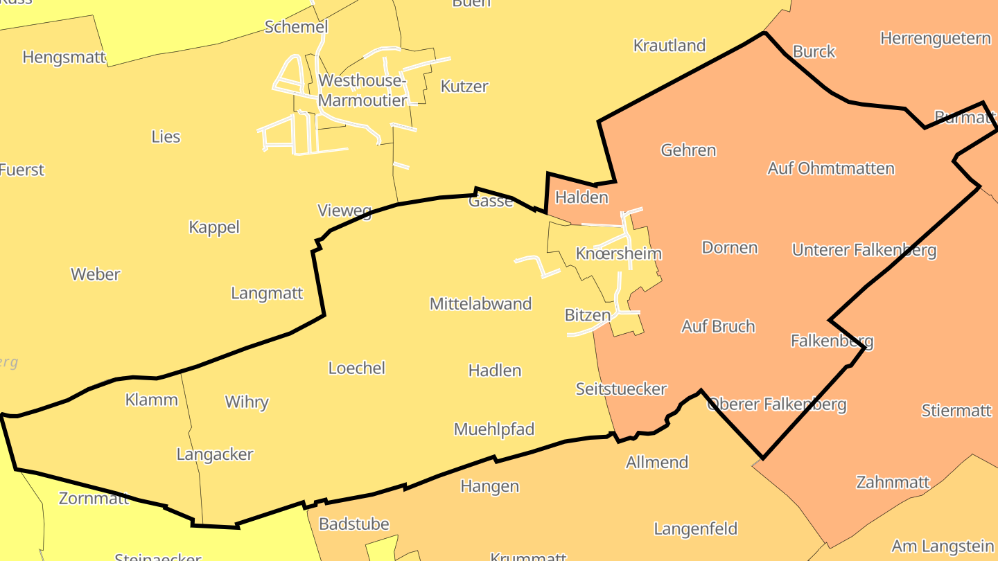 Carte des prix de l'immobilier Knœrsheim