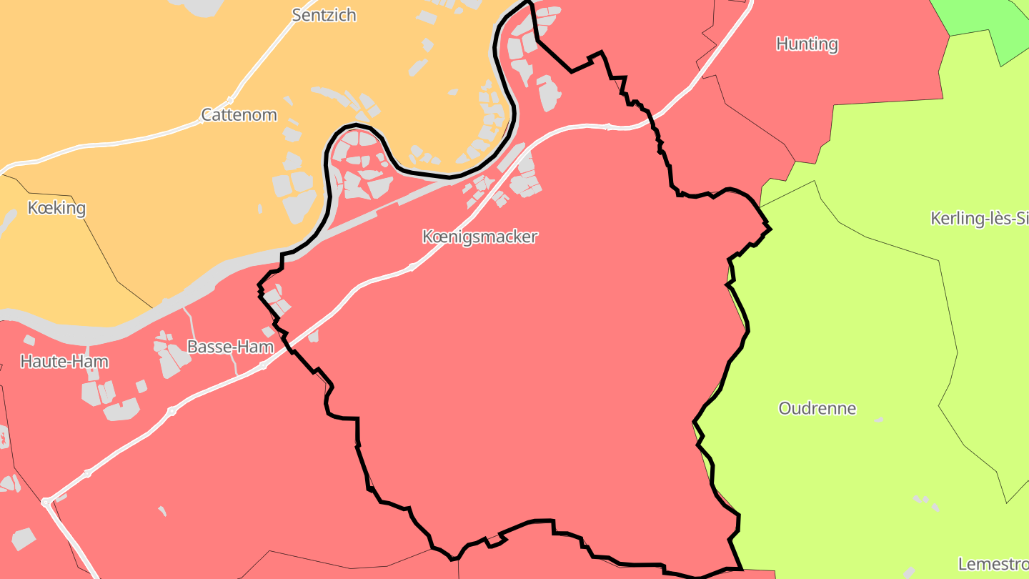 Carte des prix de l'immobilier Kœnigsmacker