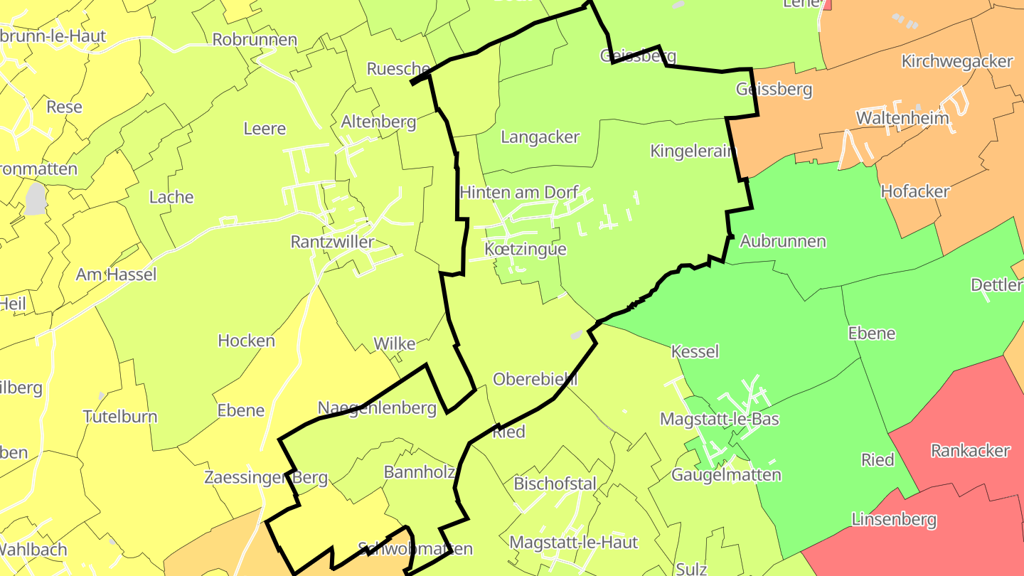 Carte des prix de l'immobilier Kœtzingue