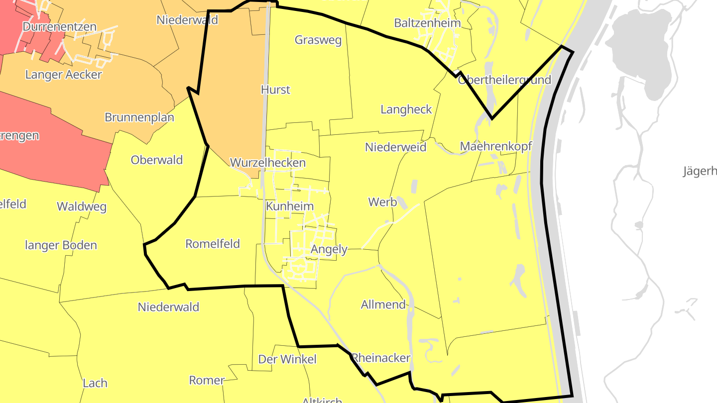 Carte des prix de l'immobilier Kunheim