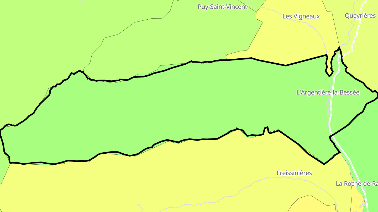 Carte des prix de l'immobilier L'Argentière-la-Bessée