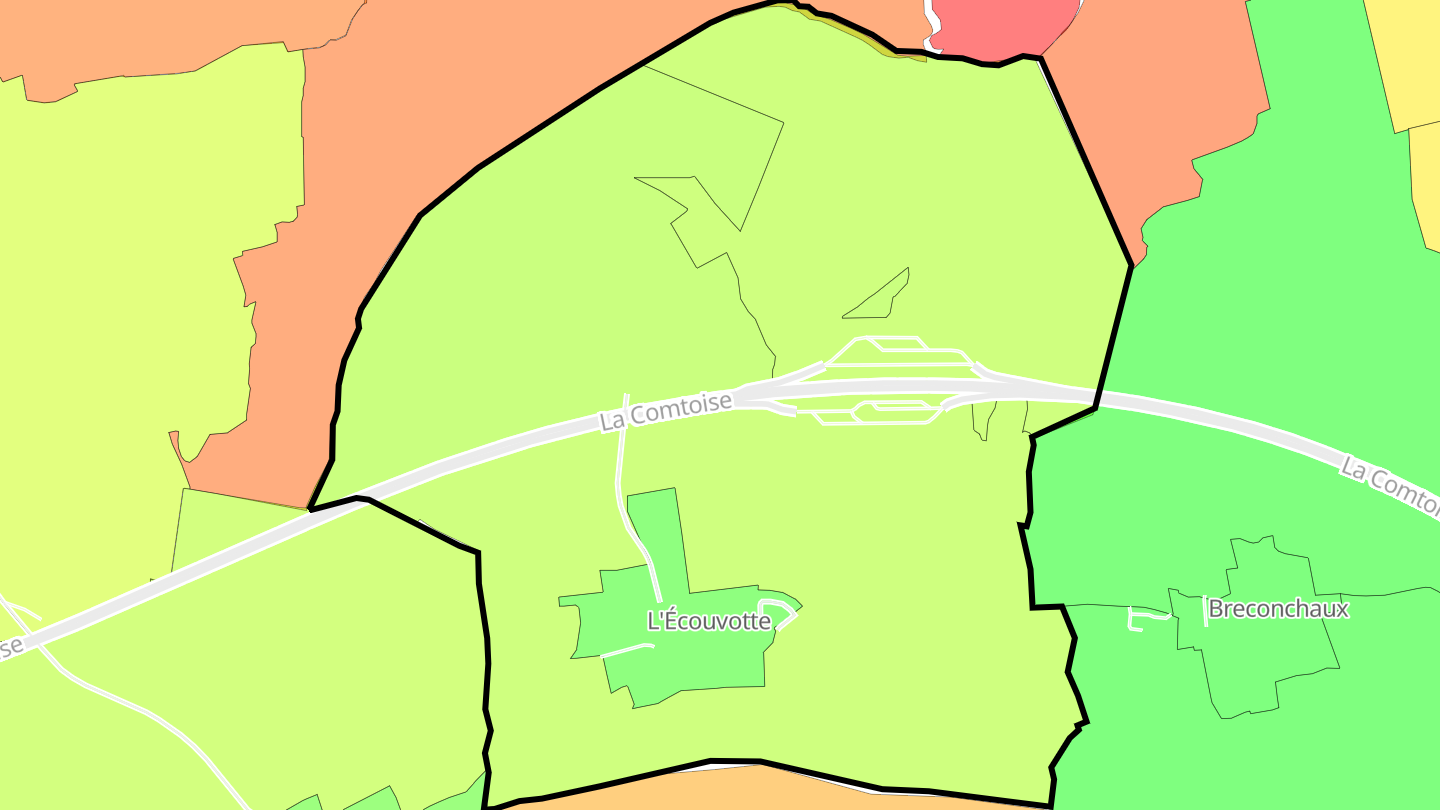 Carte des prix de l'immobilier L'Écouvotte