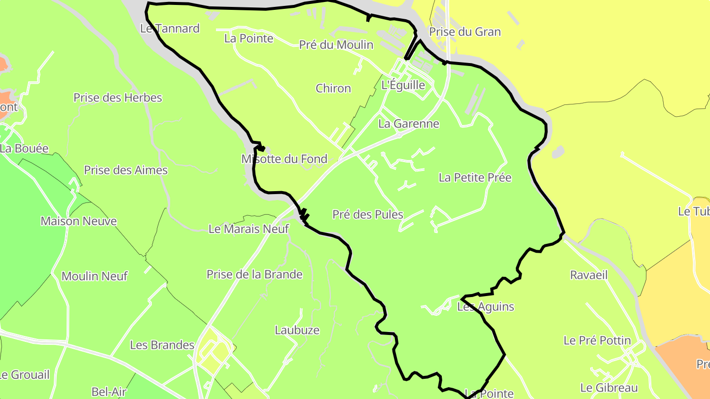 Carte des prix de l'immobilier L'Éguille