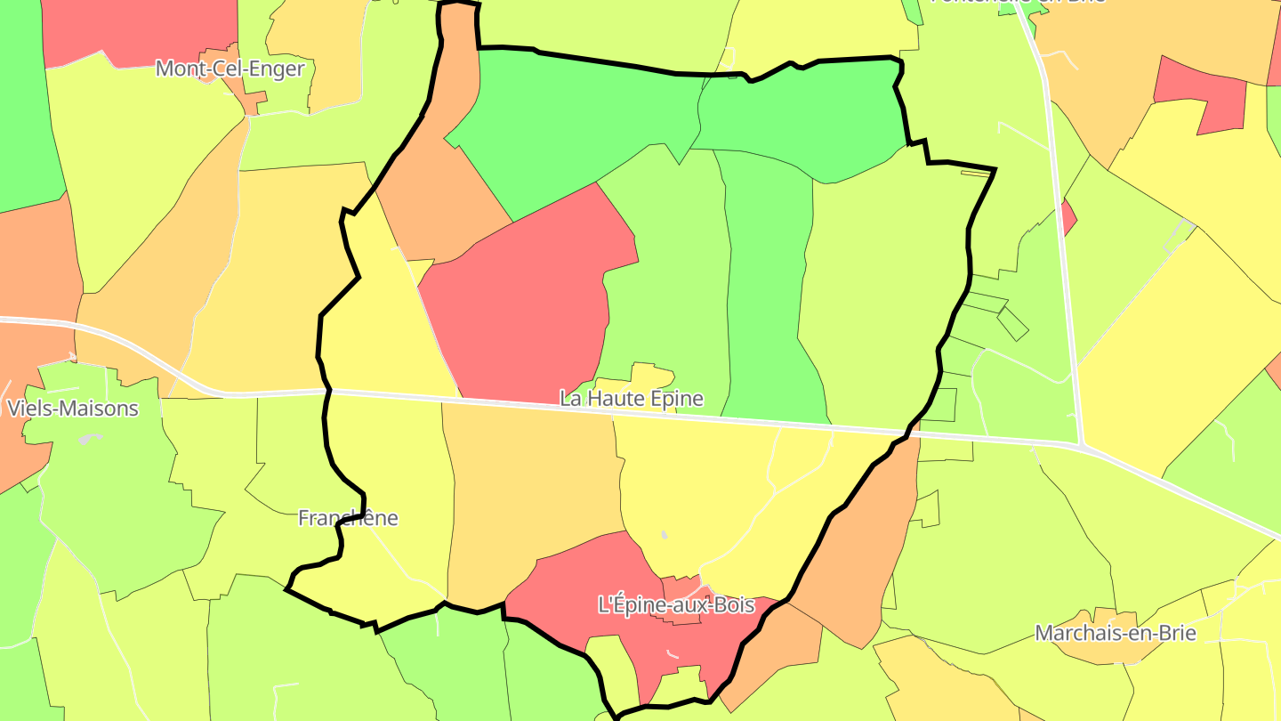 Carte des prix de l'immobilier L'Épine-aux-Bois