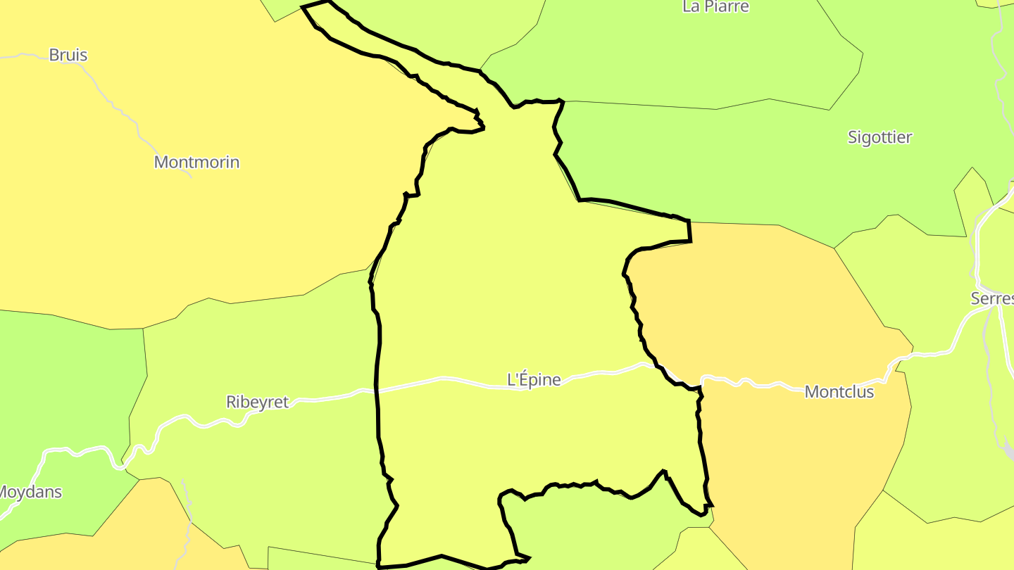 Carte des prix de l'immobilier L'Épine