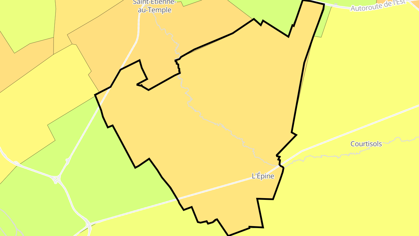 Carte des prix de l'immobilier L'Épine
